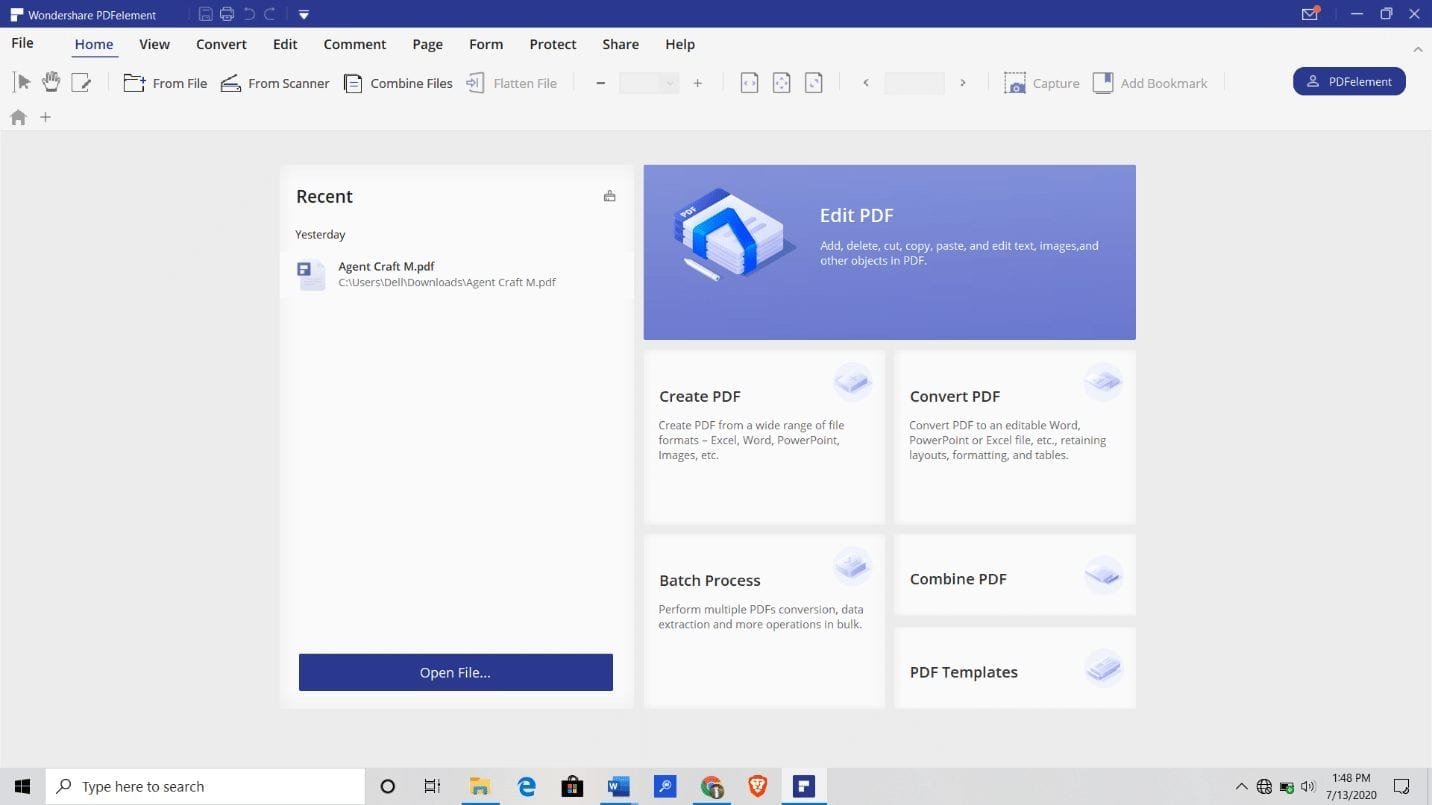 PDFelement Interface