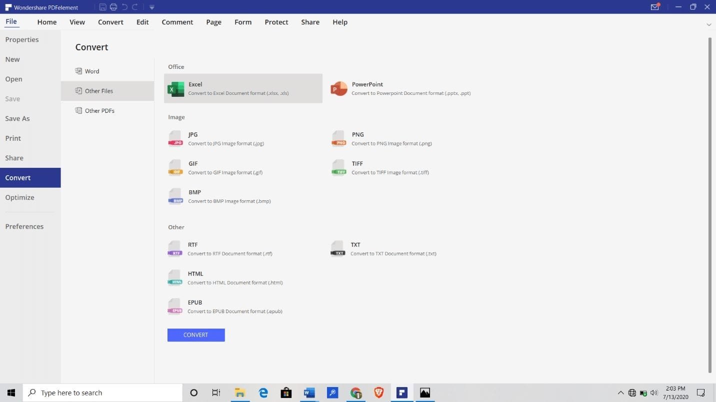 convert your pdf to an image PowerPoint file word document excel document Epub and more.