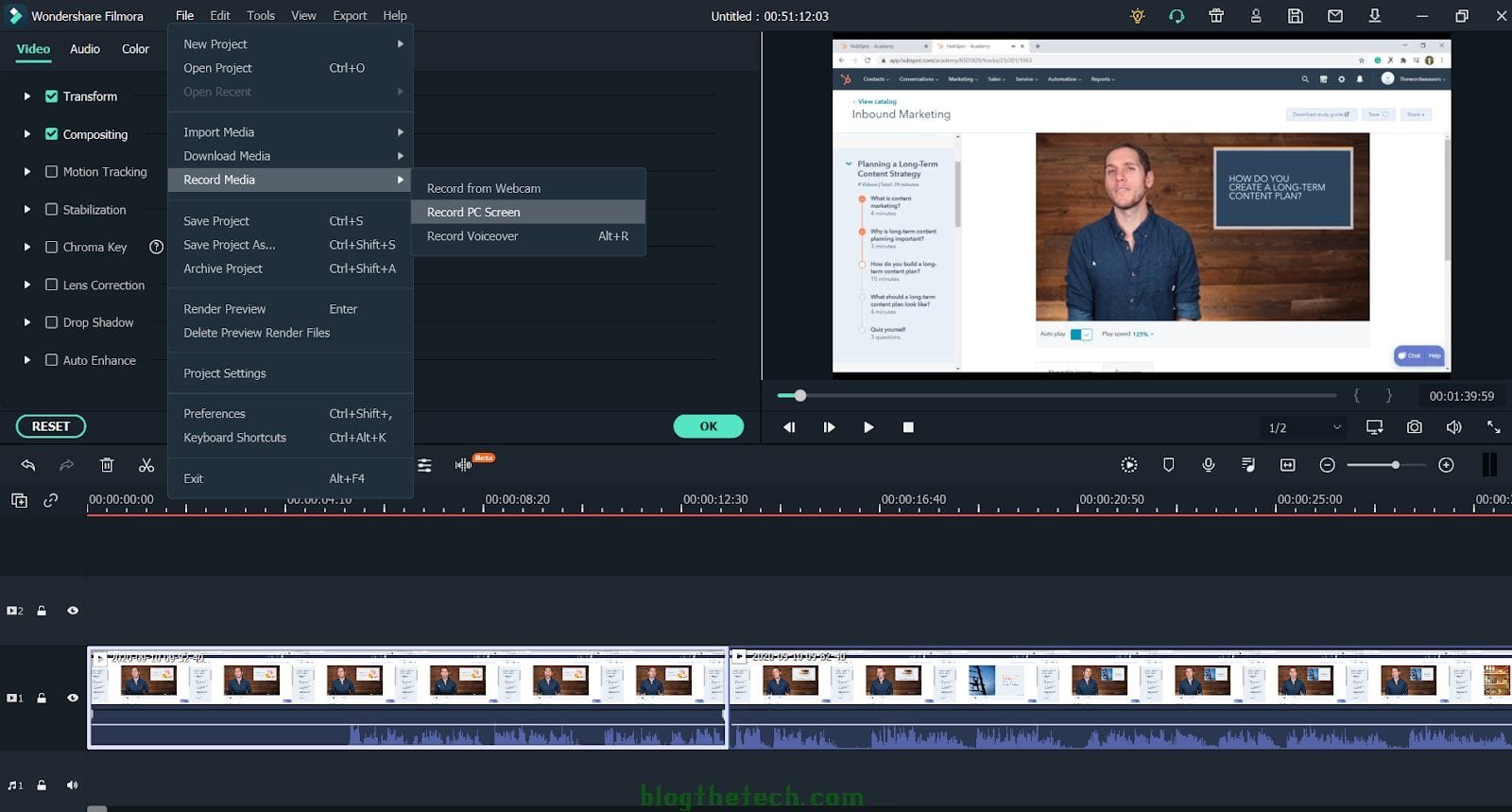 Record Media on Filmora X
