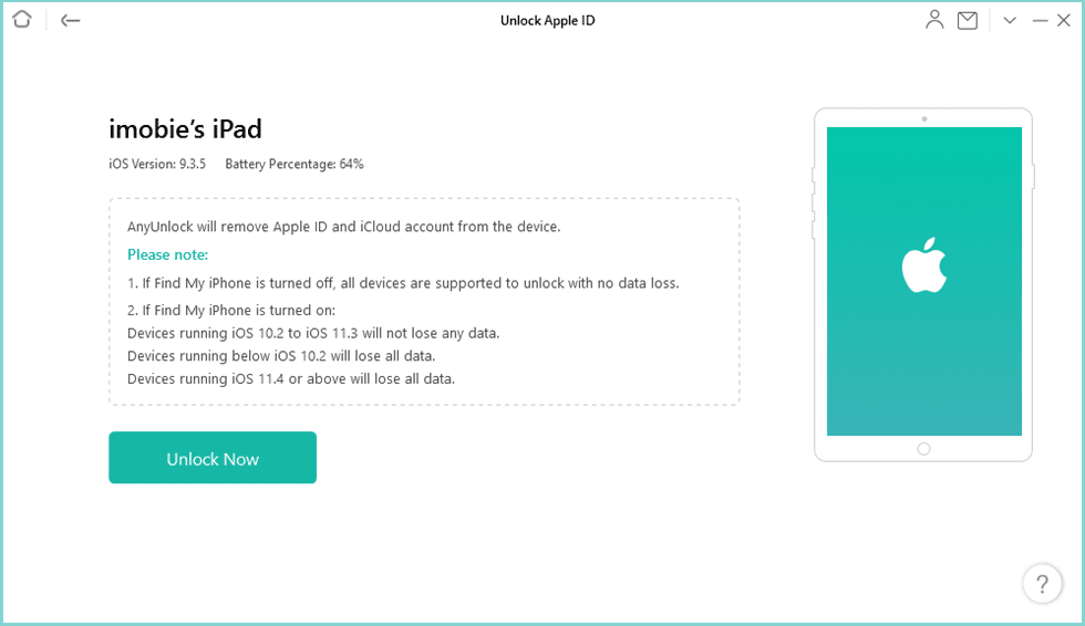 devices iOS version and battery level