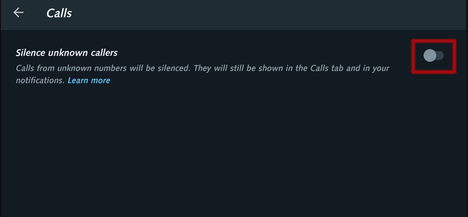 silence-unknown-callers how-to-stop-whatsapp-spam-calls-for-good-silence-unknown-callers-feature