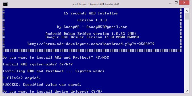 15 seconds ADB Installer setup